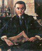 Lovis Corinth Portrait Wolfgang Gurlitt oil